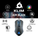 Przewodowa mysz KLIM AIM gamingowa optyczna RGB czarna DPI 7000
