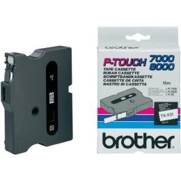 Taśma laminowana Brother TX-231 TX231 12mm P-touch