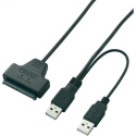 Przejściówka 2 x USB na 2,5" SATA 15 + 7 pin Przejściówka 2 x USB na 2,5" SATA 15 + 7 pin