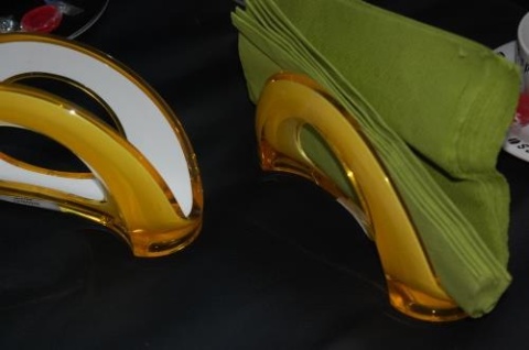 Serwetnik Guzzini żółty podstawka pod serwetki