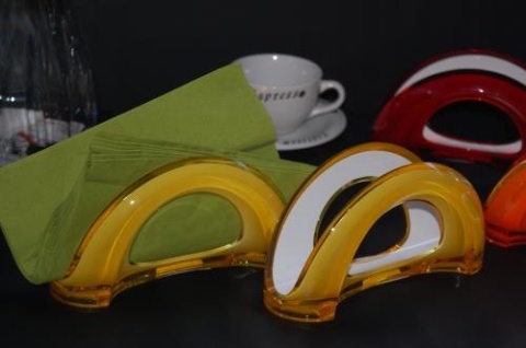 Serwetnik Guzzini żółty podstawka pod serwetki