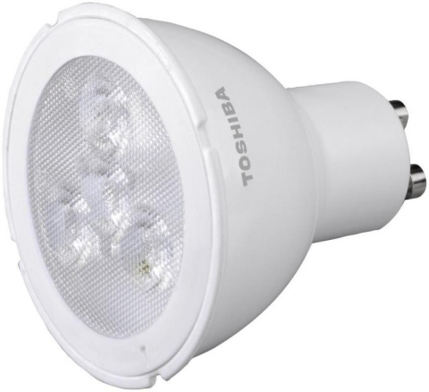 Żarówka LED Toshiba GU10 4W=35W 250lm 3000K 15000h Żarówka LED Toshiba GU10 4W=35W 250lm 3000K 15000h