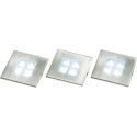 Zestaw 3 lamp z diodami LED szczotkowane 230V