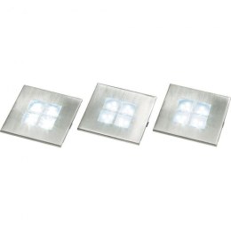 Zestaw 3 lamp z diodami LED szczotkowane 230V