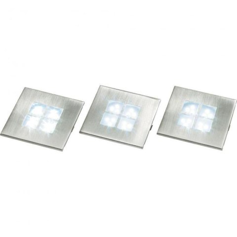 Zestaw 3 lamp z diodami LED szczotkowane 230V