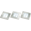 Zestaw 3 lamp z diodami LED szczotkowane 230V