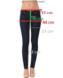długie spodnie jeansy damskie Alice Elmer 28W X 30 L