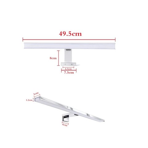 LAMPA ŁAZIENKOWA CroLED 8W SREBRNA KINKIET LAMPA ŁAZIENKOWA CroLED 8W SREBRNA KINKIET