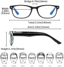 SUERTREE blokujące niebieskie światło 3X okulary +1,5 SUERTREE blokujące niebieskie światło 3X okulary +1,5