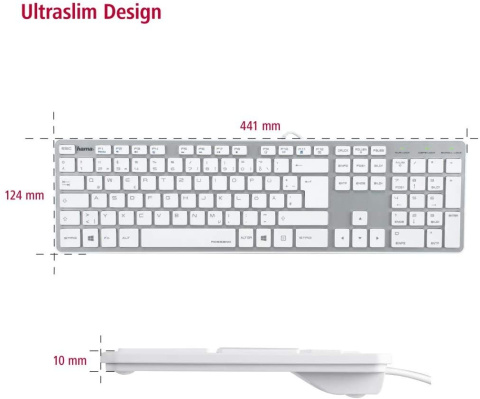 Klawiatura przewodowa HAMA ROSSANO 00050453 QWERTZ Klawiatura przewodowa HAMA ROSSANO 00050453 QWERTZ