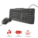 Zestaw Trust Classicline 21394 klawiatura mysz USB Zestaw Trust Classicline 21394 klawiatura mysz USB