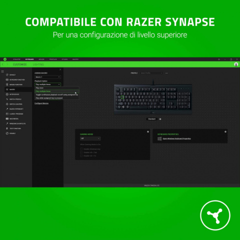 Klawiatura gamingowa Razer Cynosa Lite RGB QWERTY Klawiatura gamingowa Razer Cynosa Lite RGB QWERTY