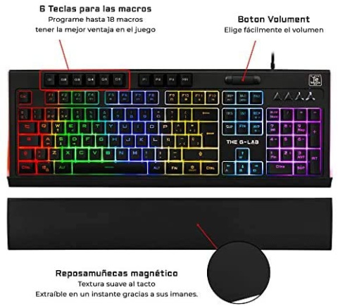 Klawiatura gamingowa THE G-LAB Keyz Tellurium RGB Klawiatura gamingowa THE G-LAB Keyz Tellurium RGB