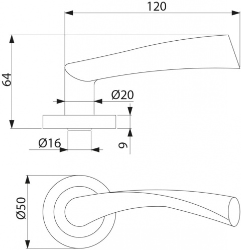 Klamki wewnętrzne EMUCA Twist 35-45mm zestaw Klamki wewnętrzne EMUCA Twist 35-45mm zestaw