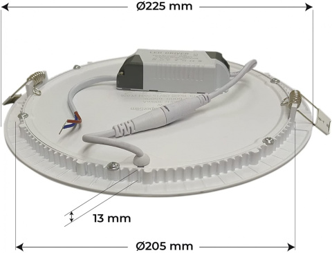 Panel Atomant LED 18W 20,5cm 1600lm 6500K 2szt. Panel Atomant LED 18W 20,5cm 1600lm 6500K 2szt.