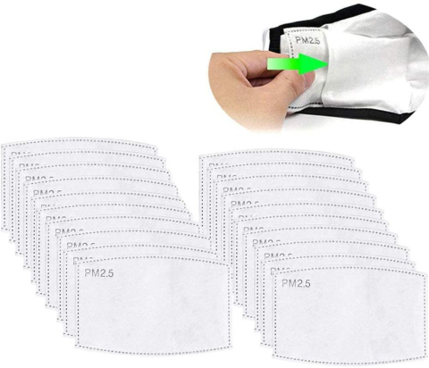 Filtry do masek z węglem aktywnym PM2.5 48 sztuk Filtry do masek z węglem aktywnym PM2.5 48 sztuk