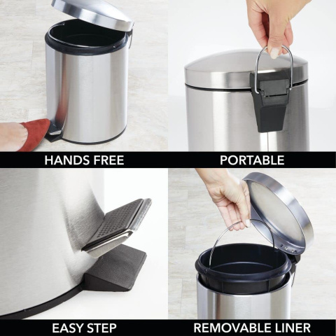 MDesign kosz śmietnik 5 l pojemnik na odpady MDesign kosz śmietnik 5 l pojemnik na odpady