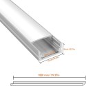 Profil aluminiowy CUTKISOR do LED klosz 10x1m Profil aluminiowy CUTKISOR do LED klosz 10x1m