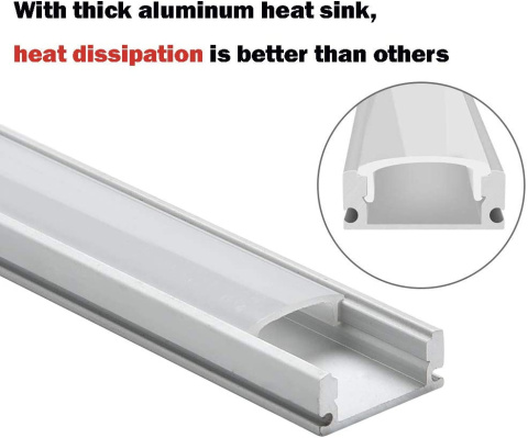 Profil aluminiowy StarlandLed do LED klosz 10x1m Profil aluminiowy StarlandLed do LED klosz 10x1m