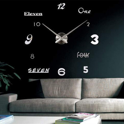 Zegar ścienny ZEGAR srebrny 60-120cm DIY JM-11 Zegar ścienny ZEGAR srebrny 60-120cm DIY JM-11