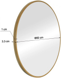 Okrągłe lustro ścienne HofferRuffer 60cm Okrągłe lustro ścienne HofferRuffer 60cm