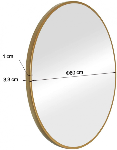 Okrągłe lustro ścienne HofferRuffer 60cm Okrągłe lustro ścienne HofferRuffer 60cm