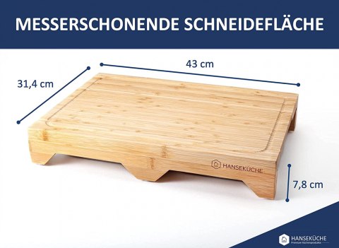 Deska do krojenia Hanseküche XL 31,4x43cm +3 tace Deska do krojenia Hanseküche XL 31,4x43cm +3 tace
