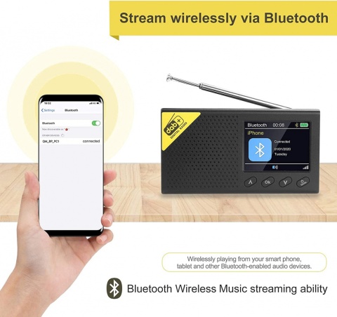 Przenośne radio VIFLYKOO DAB+/FM Bluetooth