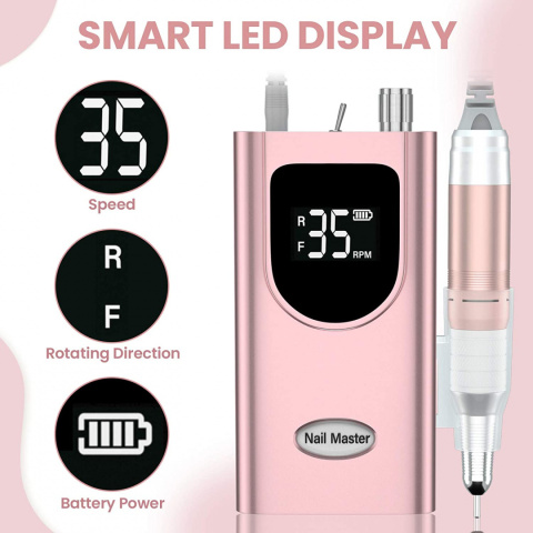 Frezarka do paznokci Delanie LED 35000rpm Frezarka do paznokci Delanie LED 35000rpm