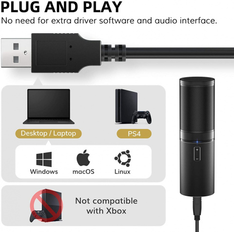 Mikrofon studyjny TONOR Q9 pojemnościowy USB Mikrofon studyjny TONOR Q9 pojemnościowy USB