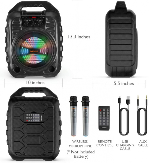 Przenośny głośnik karaoke EARISE T26 Bluetooth Przenośny głośnik karaoke EARISE T26 Bluetooth