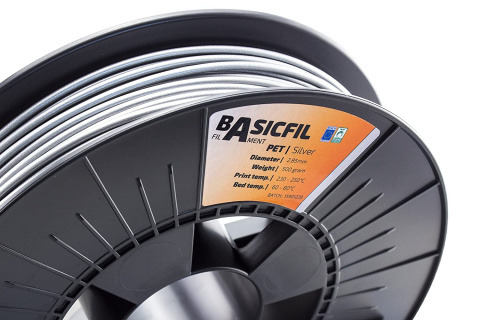 Filament BASICFIL PET 2,75mm 500g srebrny