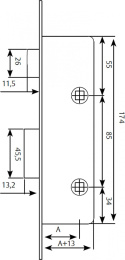 Zamek do drzwi 221428AI Tesa