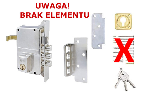Yale Zamek nakładany 3 klucze AZBE 3010013 Yale Zamek nakładany 3 klucze AZBE 3010013