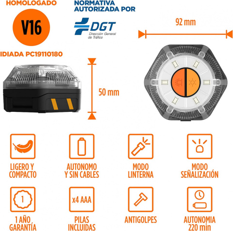 Światło ostrzegawcze KSIX LED IP54 awaryjne kogut Światło ostrzegawcze KSIX LED IP54 awaryjne kogut