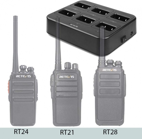 Radiowa ładowarka Wielofunkcyjna Retevis 6-Way Radiowa ładowarka Wielofunkcyjna Retevis 6-Way