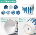 Ceramiczna doniczka T4U zestaw 13 i 10,5 cm 2szt osłonka ozdobna Ceramiczna doniczka T4U zestaw 13 i 10,5 cm 2szt osłonka ozdobna