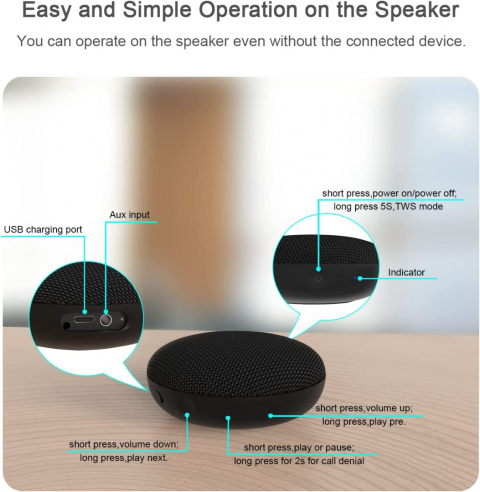WODOODPORNY IPX7 GŁOŚNIK BEZPRZEWODOWY Bluetooth 5.0 EONOSOUND 1 WODOODPORNY IPX7 GŁOŚNIK BEZPRZEWODOWY Bluetooth 5.0 EONOSOUND 1