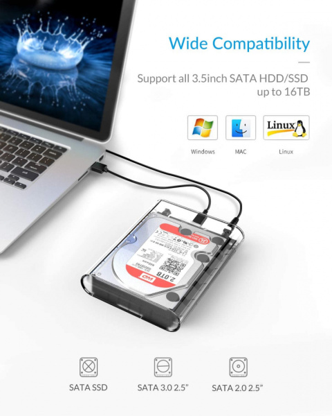 ORICO 3139U3 OBUDOWA DYSKU KIESZEŃ 3,5" MIKRO USB 3.0 ORICO 3139U3 OBUDOWA DYSKU KIESZEŃ 3,5" MIKRO USB 3.0