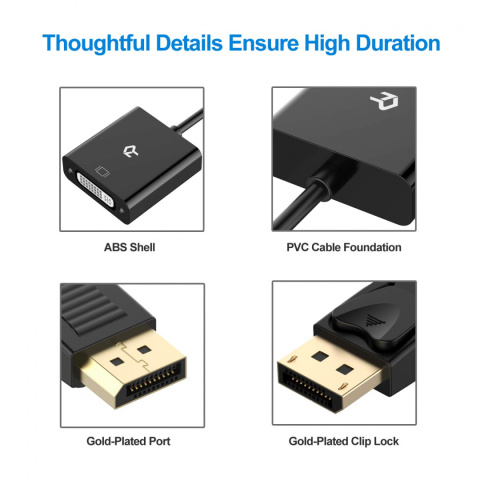 Adapter Kabel Display Port do DVI DP przejściówka Adapter Kabel Display Port do DVI DP przejściówka