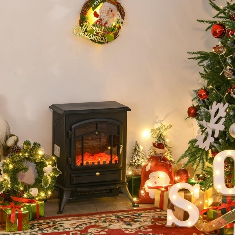 Kominek stojący Elektryczny Efekt Płomienia Grzejnik 1850W retro