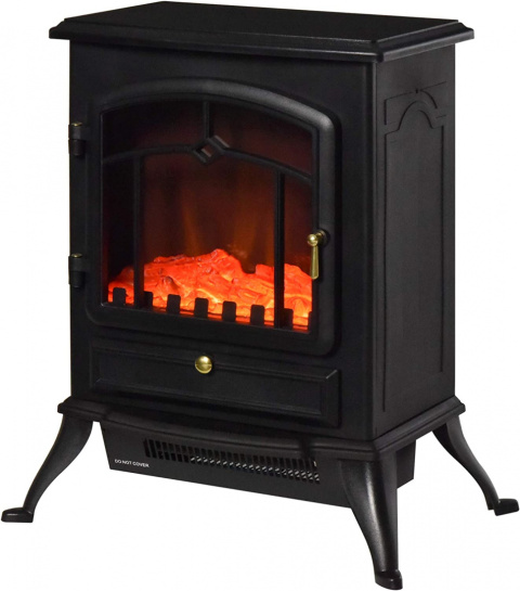 Kominek stojący Elektryczny Efekt Płomienia Grzejnik 1850W retro