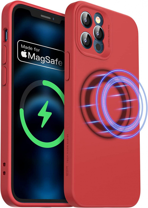 ESR Miękkie etui z MagSafe iPhone 12 czerwony ESR Miękkie etui z MagSafe iPhone 12 czerwony