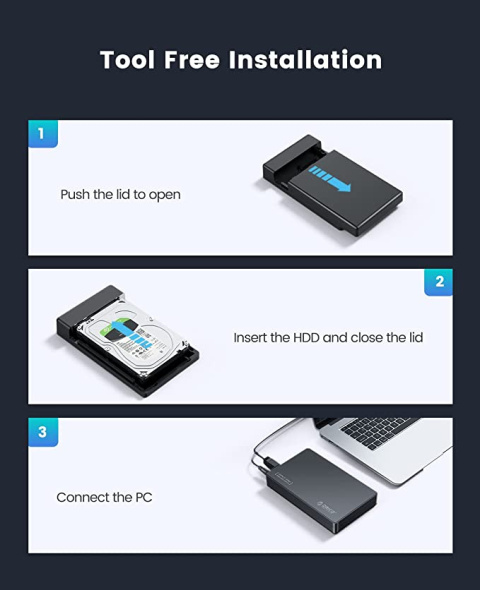 ORICO Zewnętrzna obudowa dysku twardego USB 3.0 ORICO Zewnętrzna obudowa dysku twardego USB 3.0