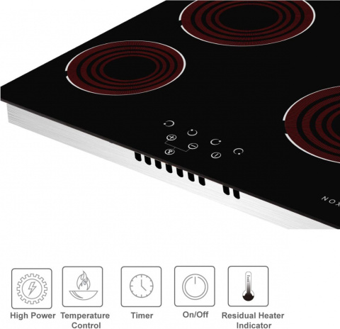 Płyta ceramiczna kuchenna 4 palnikowa 6000 W Płyta ceramiczna kuchenna 4 palnikowa 6000 W