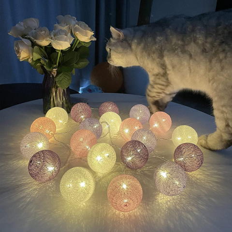 Fairy Lights Kule świecące 20x LED Girlanda Lampki Fairy Lights Kule świecące 20x LED Girlanda Lampki