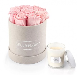 BUKIET RÓŻ FLOWER BOX WIECZNA RÓŻA WALENTYNKI