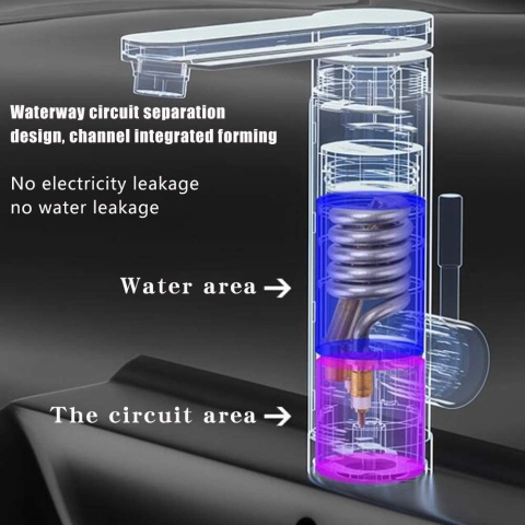 Przepływowy Podgrzewacz Wody LED Elektryczny 3300W