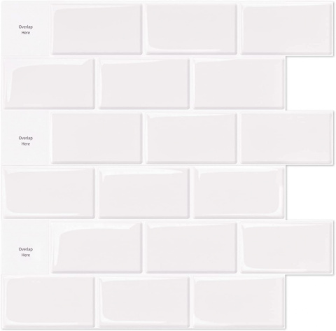 PŁYTKI SAMOPRZYLEPNE PANEL BIAŁY 10szt 30x30cm PŁYTKI SAMOPRZYLEPNE PANEL BIAŁY 10szt 30x30cm