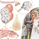 BALONY urodzinowe z KONFETTI GOLD ROSE 60szt BALONY urodzinowe z KONFETTI GOLD ROSE 60szt